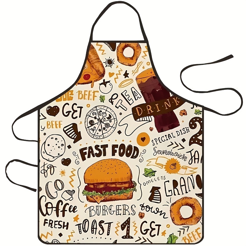 Home Cooking Fast Foods - 1 delantal de cocina con temática