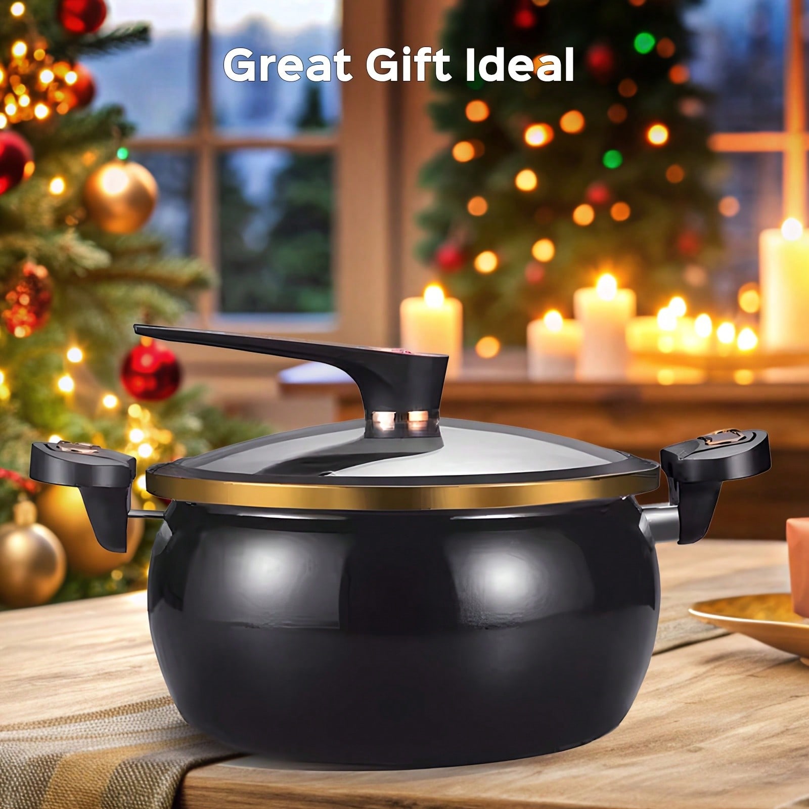 Home Cooking Fast Foods - Olla grande antiadherente de 8.45QT, con