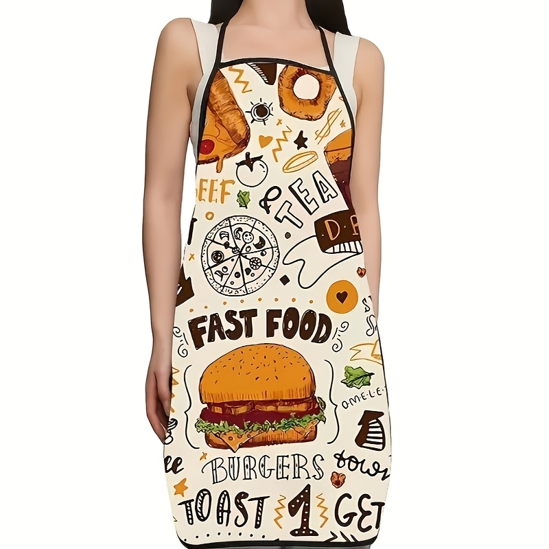 1 delantal de cocina con temát - Home Cooking Fast Foods reseña y precio
