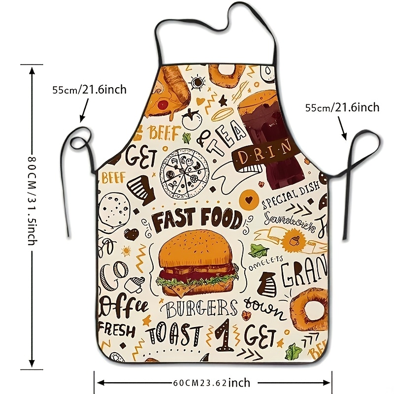 1 delantal de cocina con temát - Home Cooking Fast Foods reseña y precio