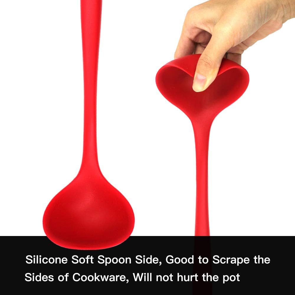Cucharones de sopa de silicona - Home Cooking Meals reseña y precio