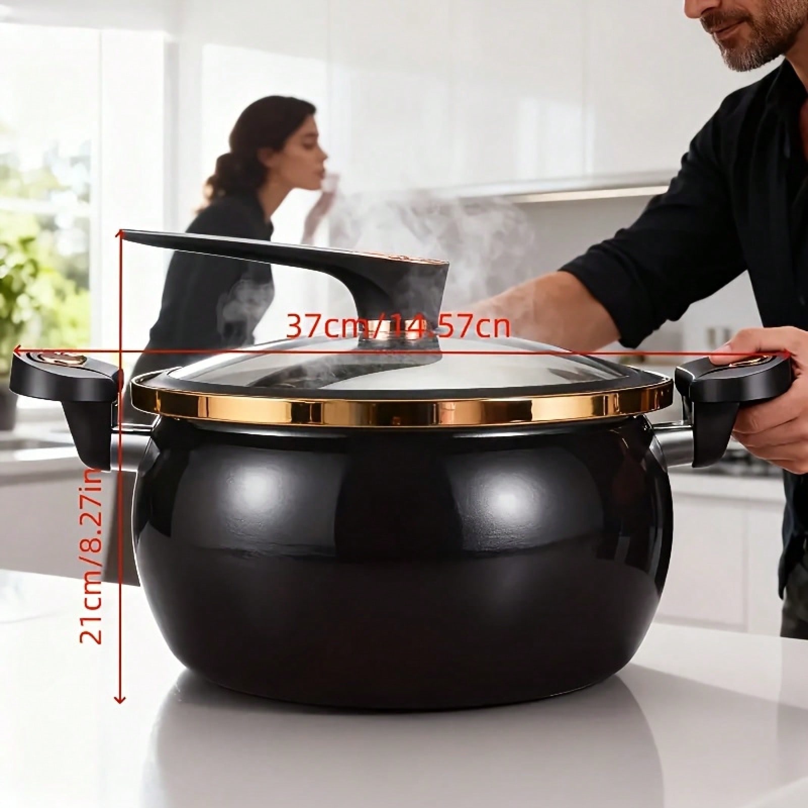 Olla grande antiadherente de 8 - Home Cooking Fast Foods reseña y precio