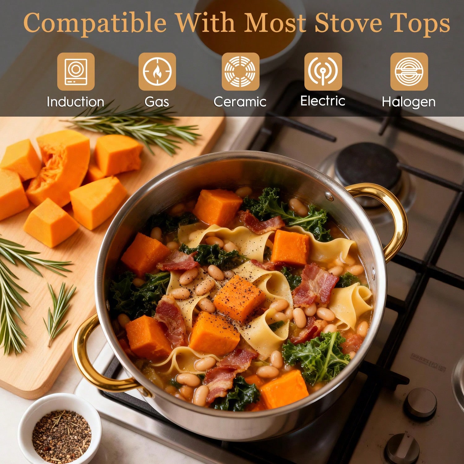 Juego de ollas de acero inoxid - Home Cooking Meals reseña y precio
